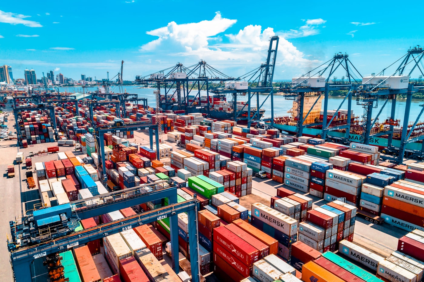 Export goods being packed